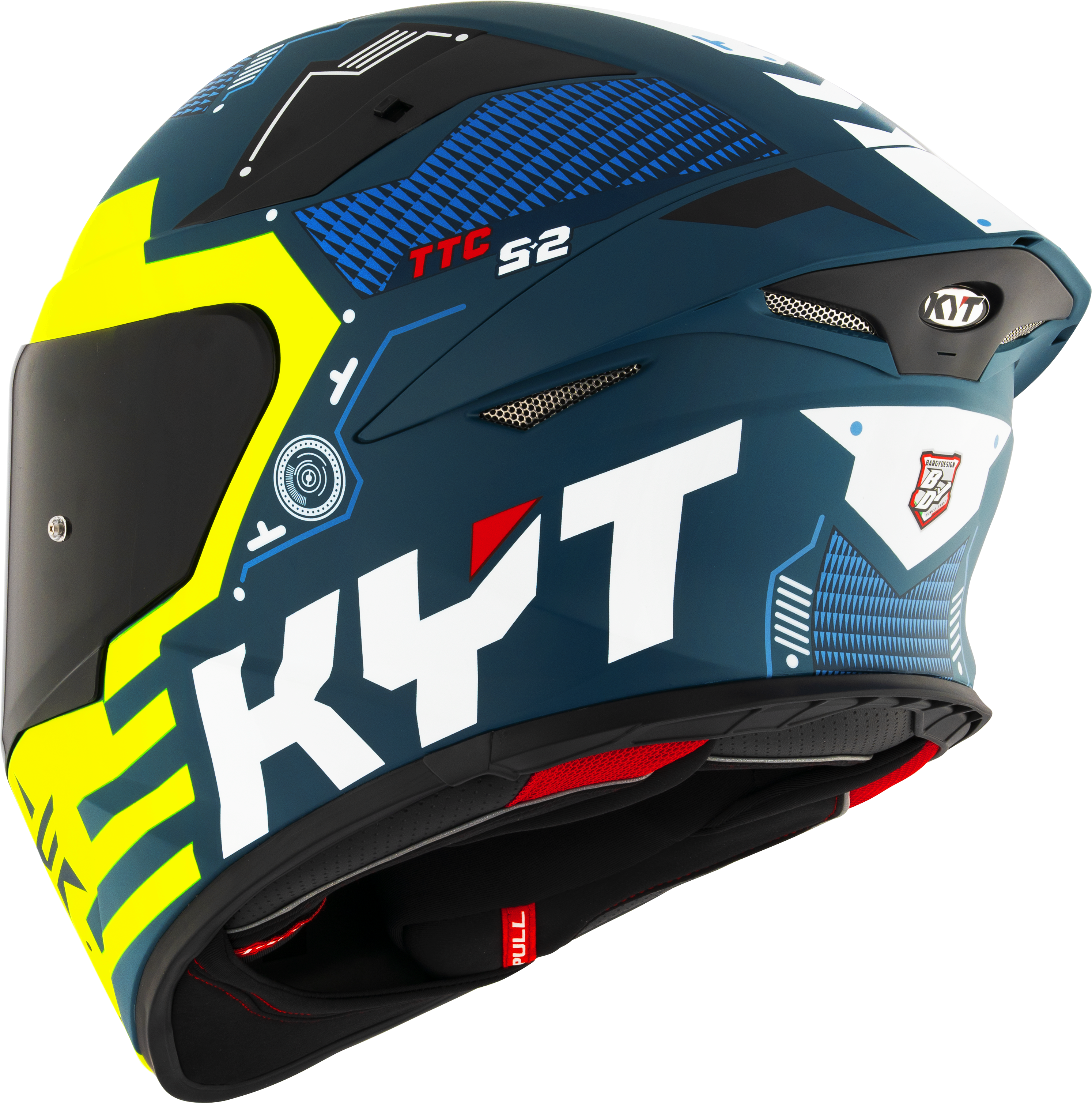 KYT TT-Revo Helm Fuselage Yellow matt Y6TR0021