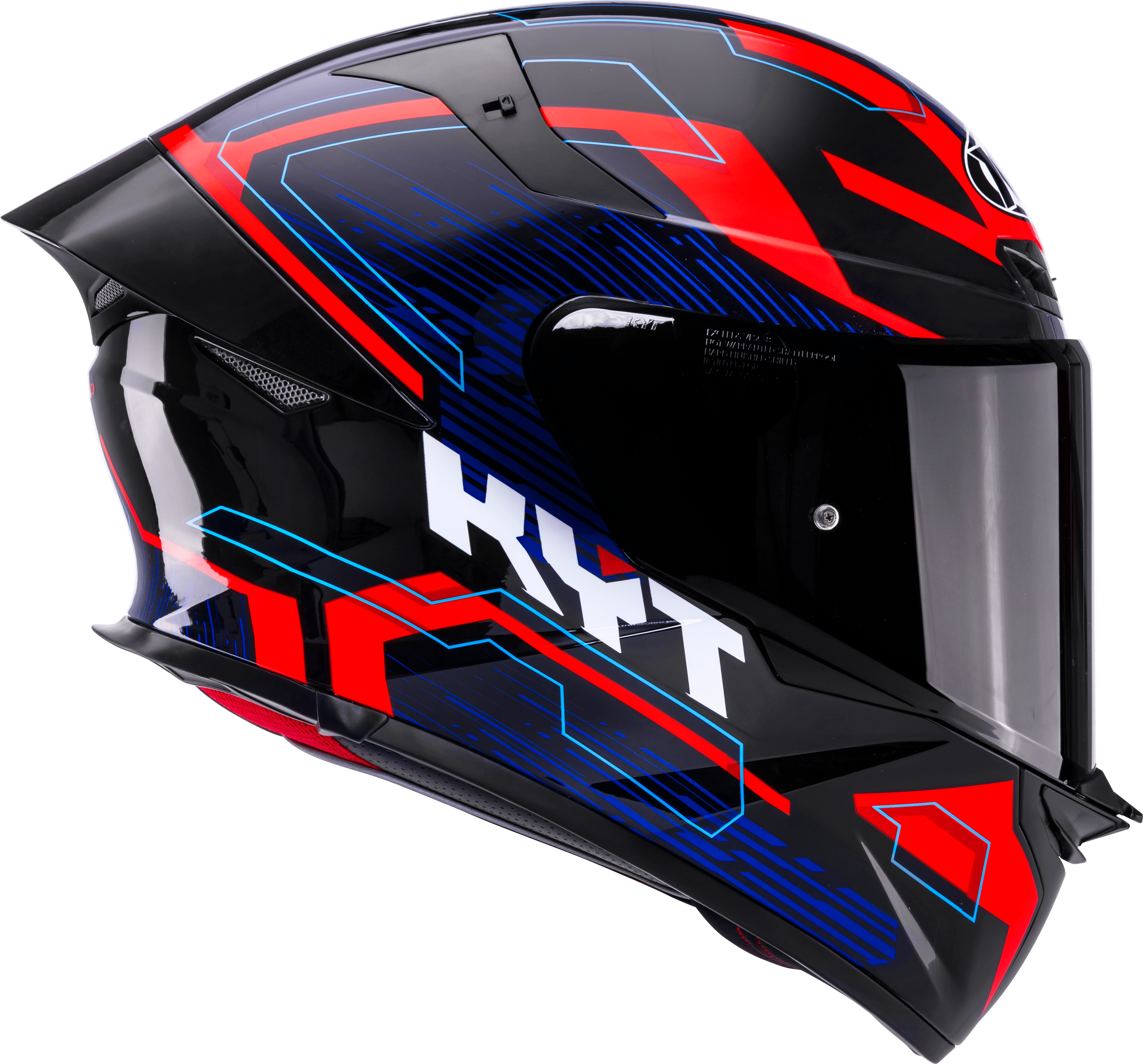 KYT TT-Revo Helm Speeding Schwarz / Rot / Blau Y6TR0053
