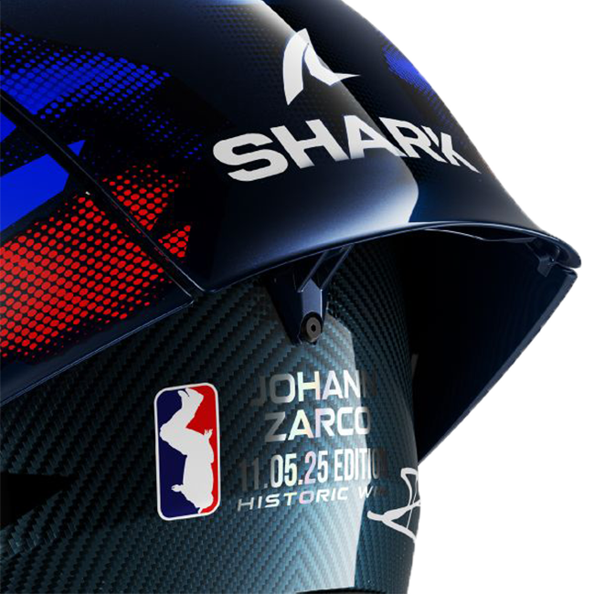 Shark Aeron GP Helm FIM 1 Racing Johann Zarco Replica Victory 2025