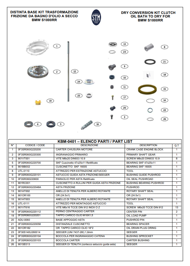 STM EVO GP ドライクラッチ BMW S1000RR K46 (09-18) KTT-1300 