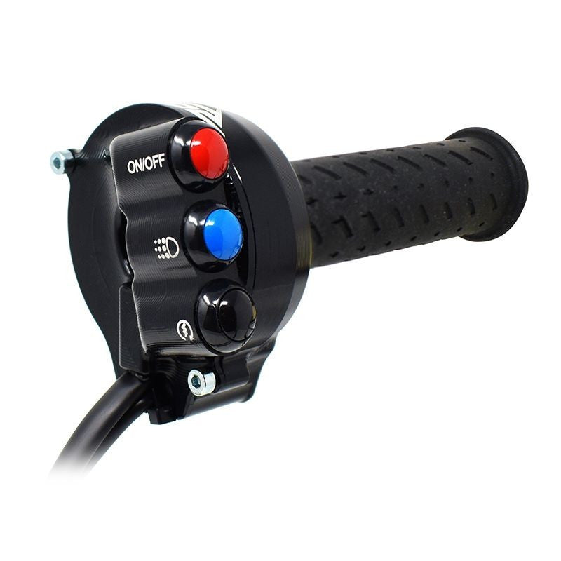 Gasgriffgehäuse mit integriertem Lenkerschalter JetPrime Aprilia RSV4/1100 Factory/RF/RR (17-20) JP ACC 009