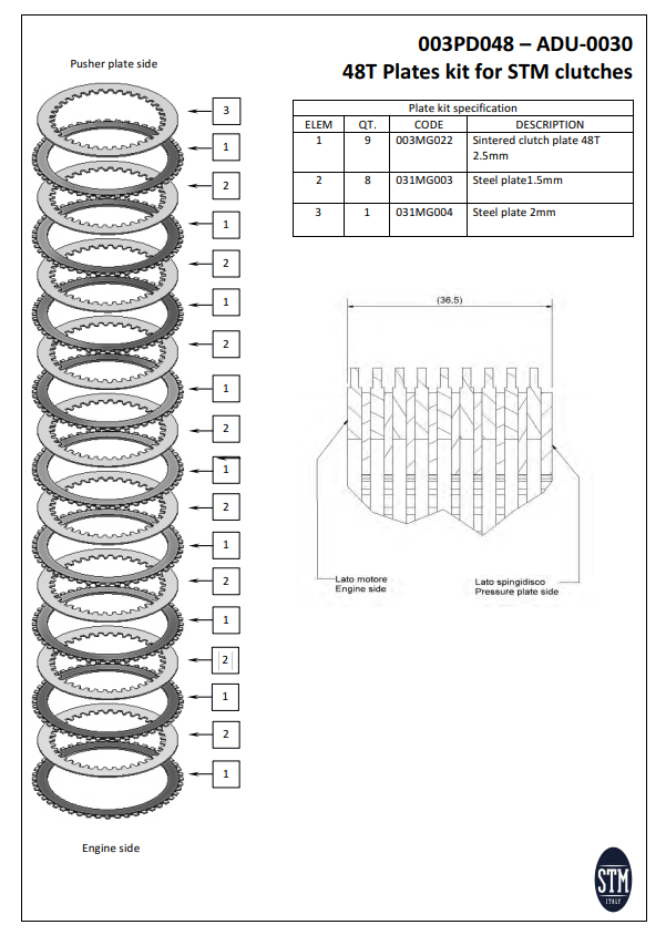 STM EVO SBK ドライクラッチ Ducati Panigale 1199/1299 KTT-0400 