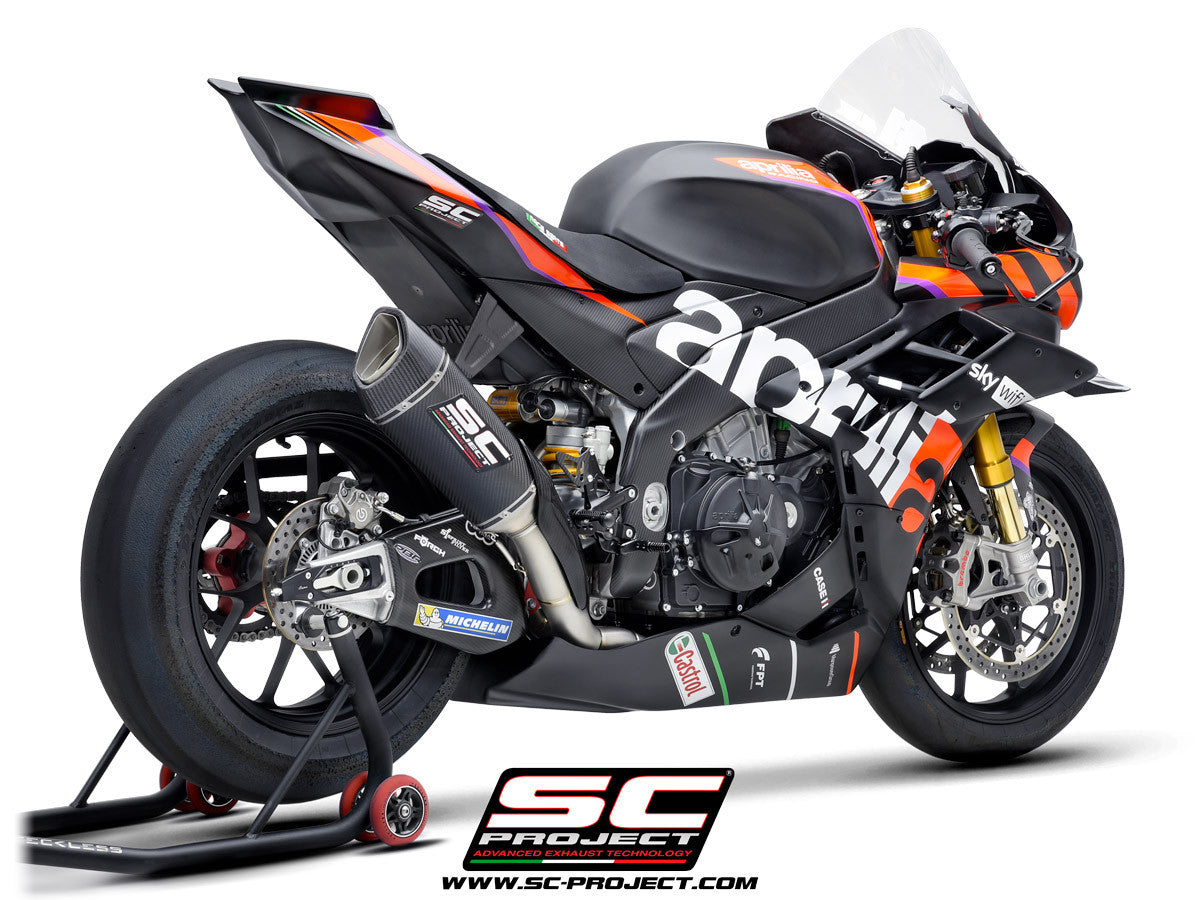 SC-Project Titan 完全排気システム SC1-R (250mm) Aprilia RSV4 1100 Factory (21-25) A27A-TC90C 