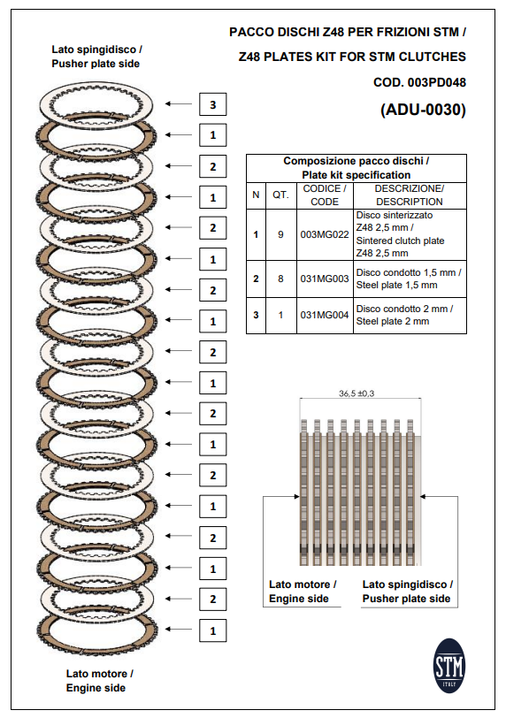 STM EVO SBK ドライクラッチ Ducati Panigale V2 955 (20-24) KTT-2500 
