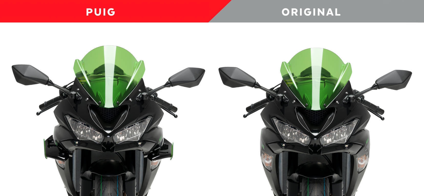 プイグウィングレットスポイラー ダウンフォース カワサキ ZX-6R 636 (18-23) 3176 