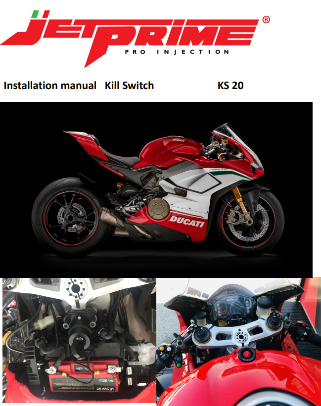 キルスイッチボタン JetPrime Ducati Panigale V4/S/R (18-20) JP KS 020 