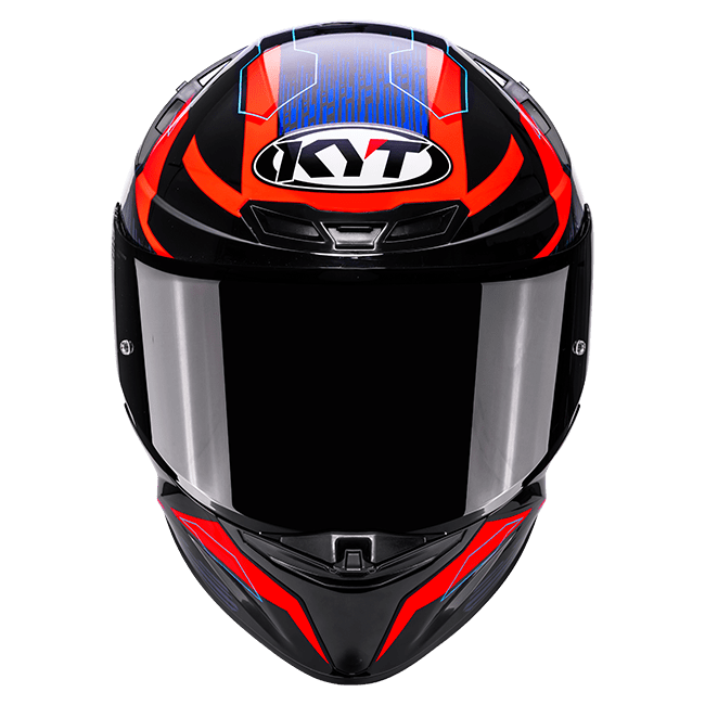 KYT TT-Revo Helm Speeding Schwarz / Rot / Blau Y6TR0053