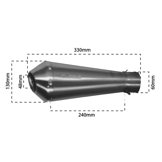 Spark Exhaust Schalldämpfer Universal Megaphone Dark Style G00SI06D