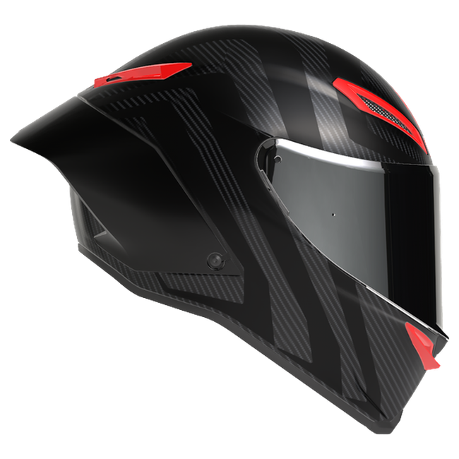 AGV Pista GP RR S Intrepido Matt Carbon/Grau/Rot Integral-Rennhelm, Seitenansicht