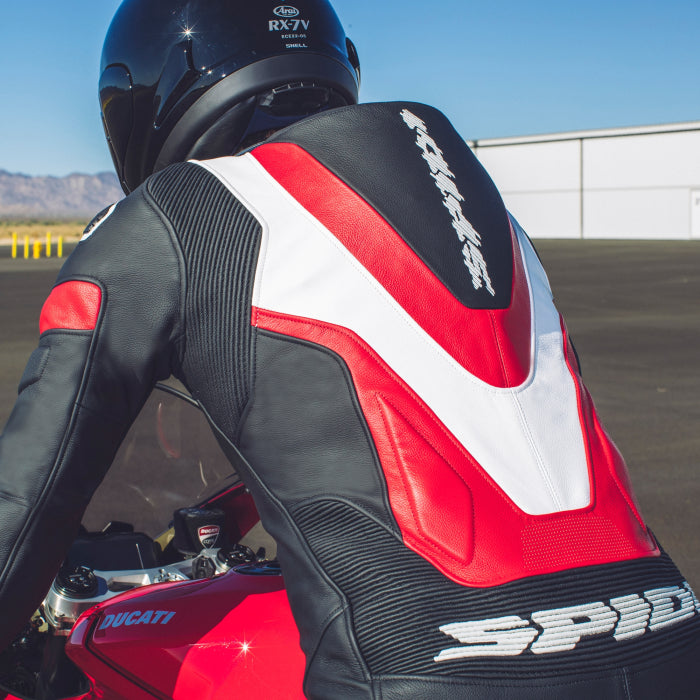 Spidi Laser Pro ワンピース レザースーツ – パーフォレートレーシングスーツ | メンズ | レッド | Y154014 