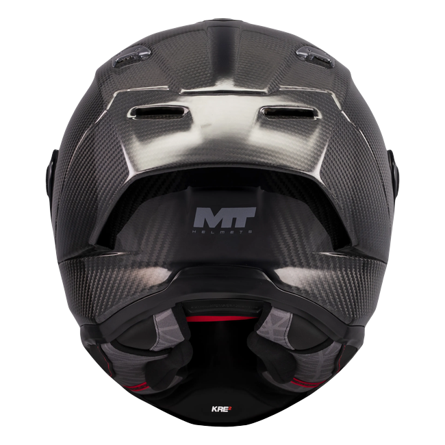 MT-Helmets KRE 2 PLUS Pure A1 Integralhelm in Carbon glänzend — Rückansicht