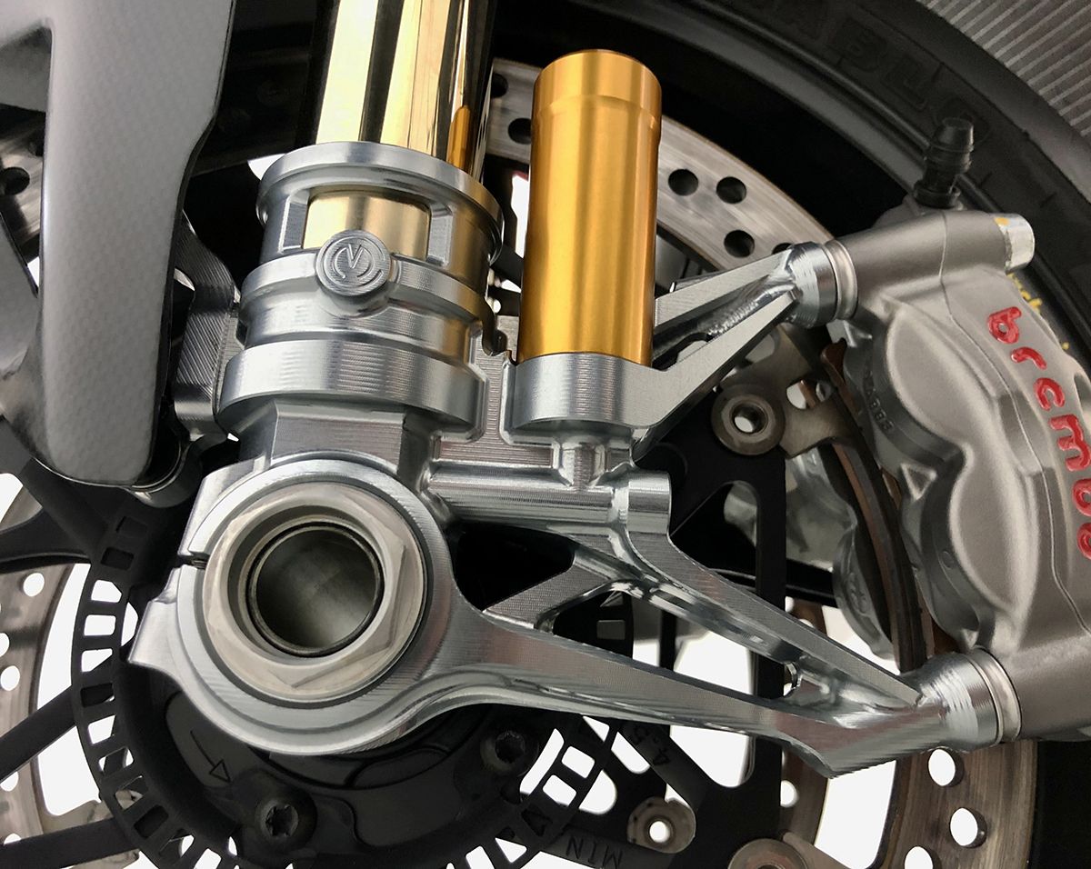 CNCフォークフットセット100mm「GPスタイル」Motocorse Ducati Panigale V4/S/R (18-24) 