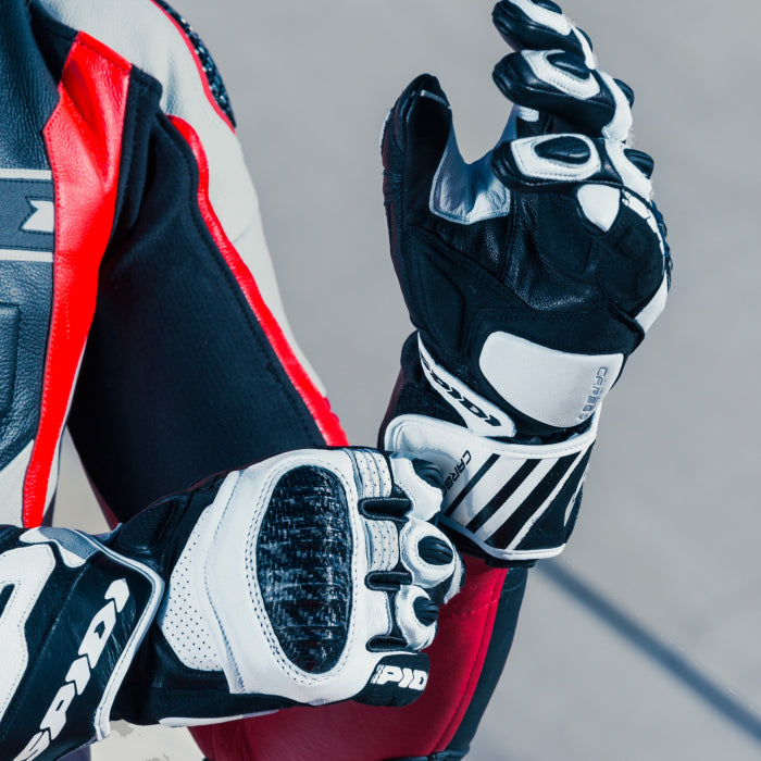 スピディ カルボ 7 レーシング バイク レザー グローブ | メンズ | 赤 | A210014 