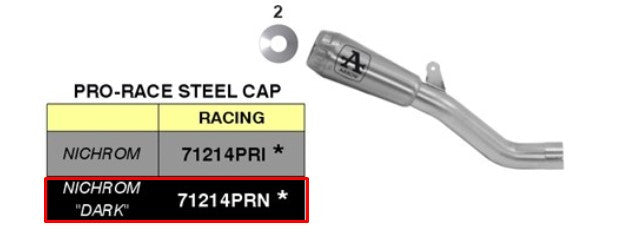 アロー スリップオンキット プロレース ステンレス ダーク アプリリア RSV4/RR/RF (17-18) 71214PRN 