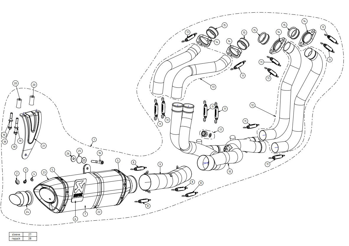 Akrapovic Evolution Line（Carbon）Aprilia RSV4／RR／RF／1100 Factory（15-20）S-A10E8-RC 