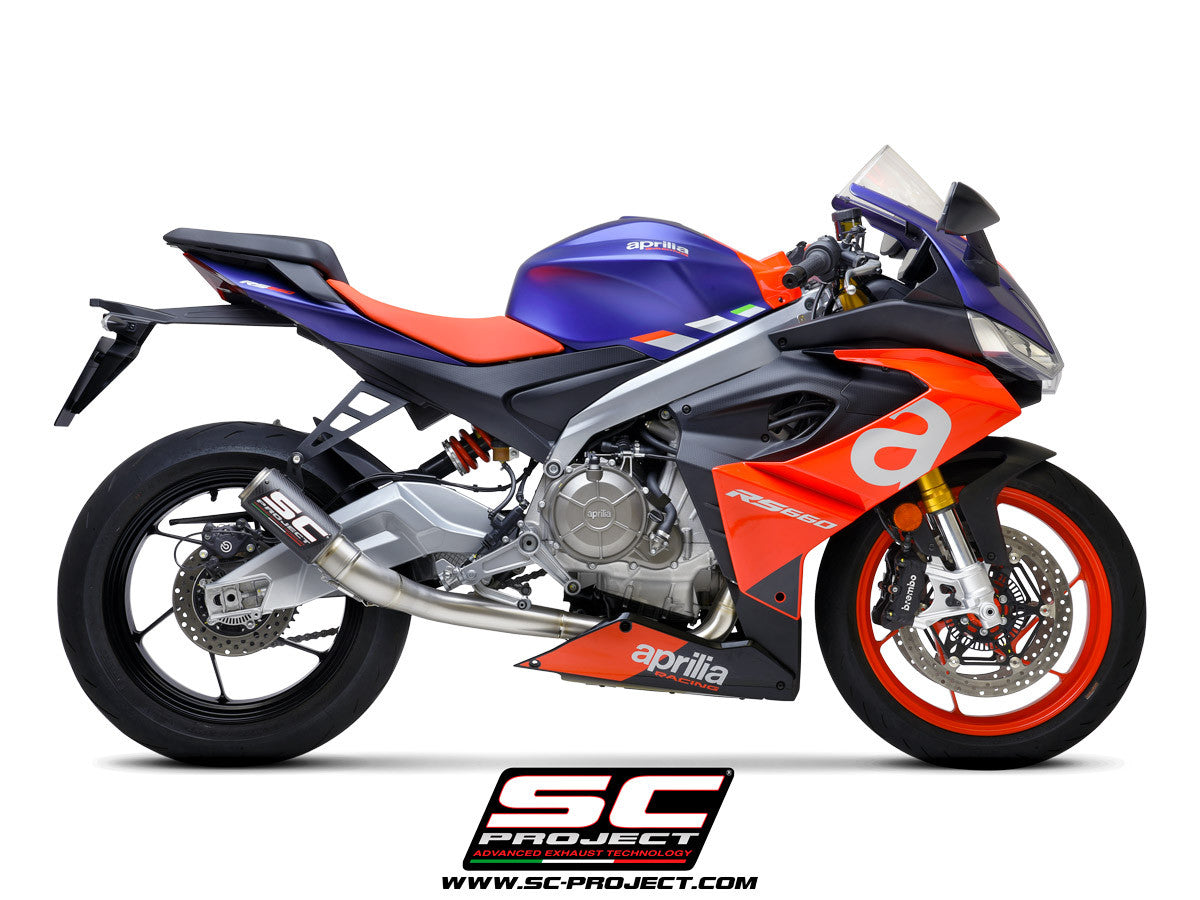 SC-Project Titan 完全排気システム 2-1 CR-T Aprilia RS 660 (20-25) A23A-TC36 