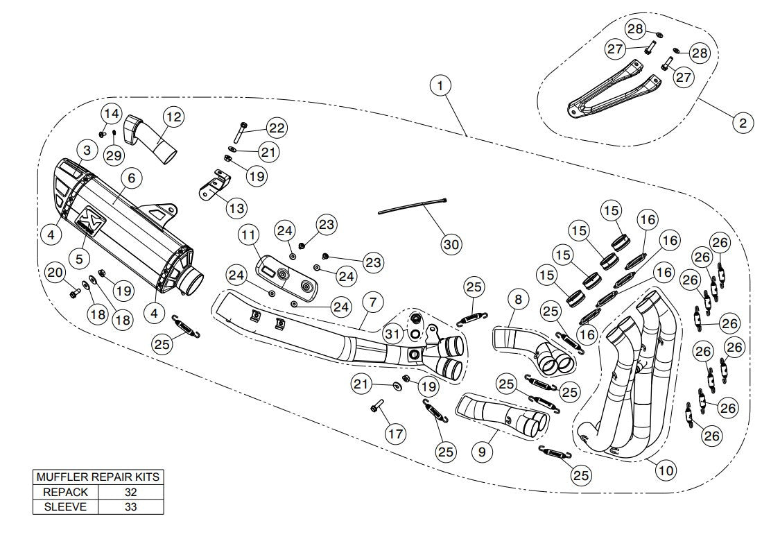 アクラポビッチ レーシングライン（ステンレス） ホンダ CBR 1000 RR SC77 (17-19) S-H10R8-APLT 