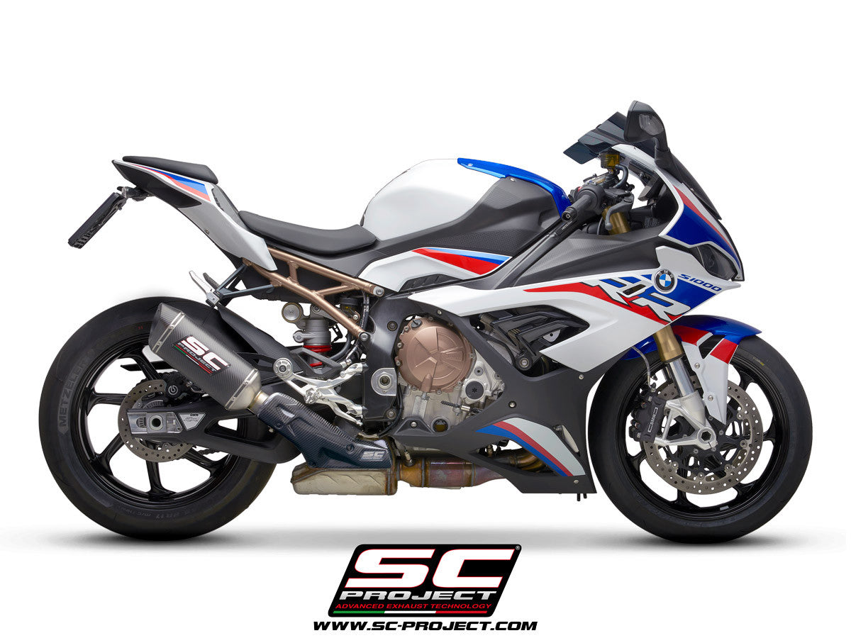 カーボンヒートシールド マフラー SC-Project スリップオン BMW S1000RR K67 (19-20) B33A-CP 