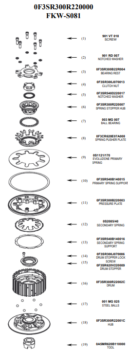 STM アンチホッピングクラッチ Kawasaki ZX-10 R/RR (04-25) FKW-S081 