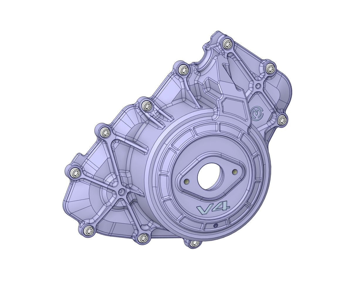 アルミニウム製エンジンハウジング左側、チタンボルト付き Motocorse Ducati Panigale V4/S/R (18-24) 