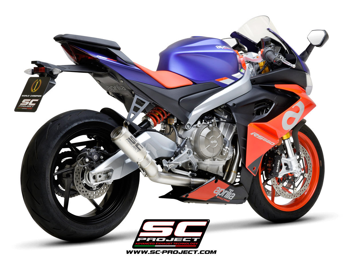 SC-Project Titan 完全排気システム 2-1 CR-T Aprilia RS 660 (20-25) A23A-TC36 