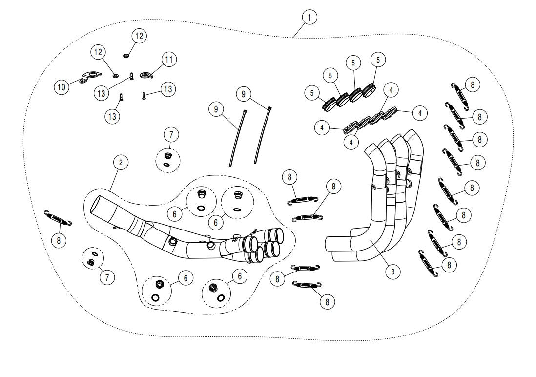 アクラポビッチエキゾーストマニホールド（ステンレス） BMW S1000RR K67 (19-25) E-B10R7 