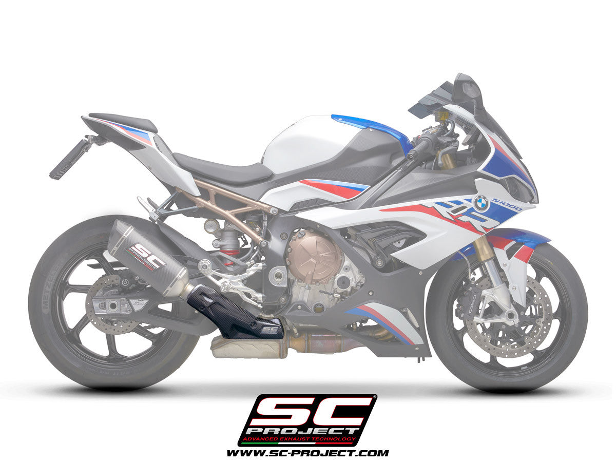 カーボンヒートプロテクション マフラー SC-Project スリップオン BMW S1000RR K67 (20-22) B33B-CP 