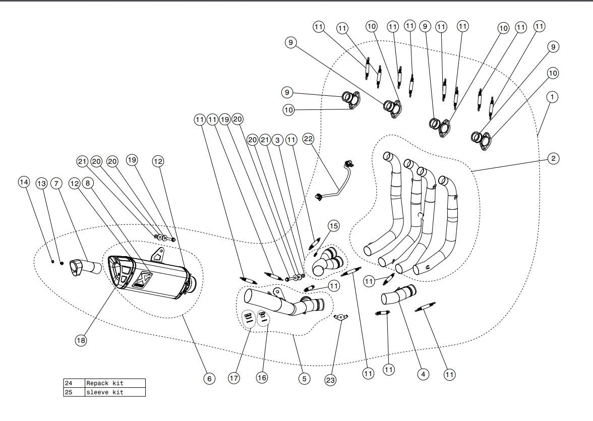 アクラポビッチ エボリューションライン（チタン）スズキ GSX-R 1000（17-23）S-S10E3-APLT 